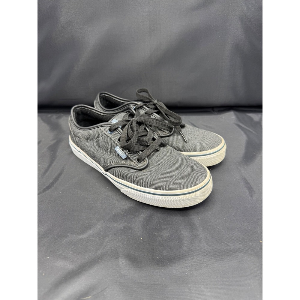 Vans Atwood Kids Youth 6.0 Grey Herringbone Low Top Skate Shoes 500714